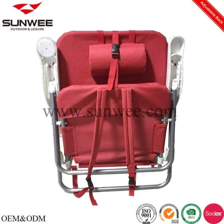 Multi-position adjustable backpack camping chair
